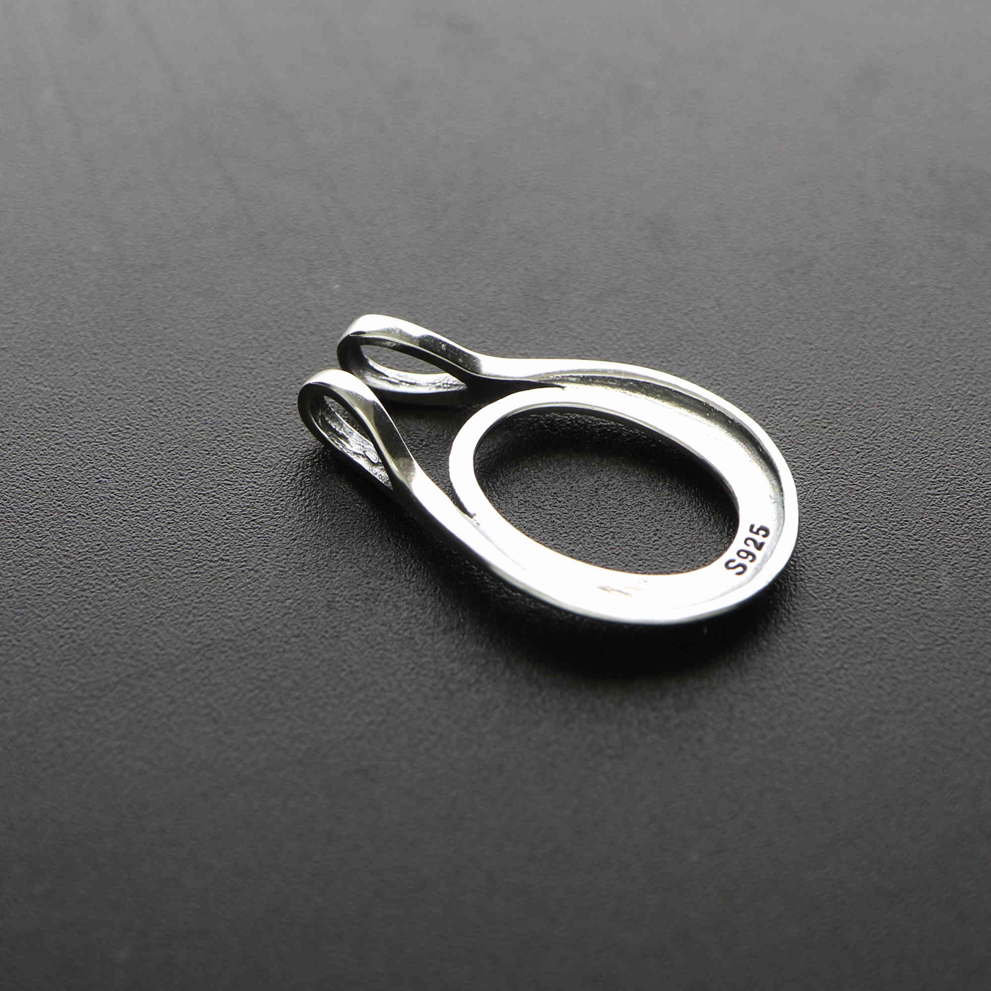 1Pcs 13X18MM Oval Bezel Solid 925 Sterling Silver Cabochon Pendant Settings 1421102 - Click Image to Close